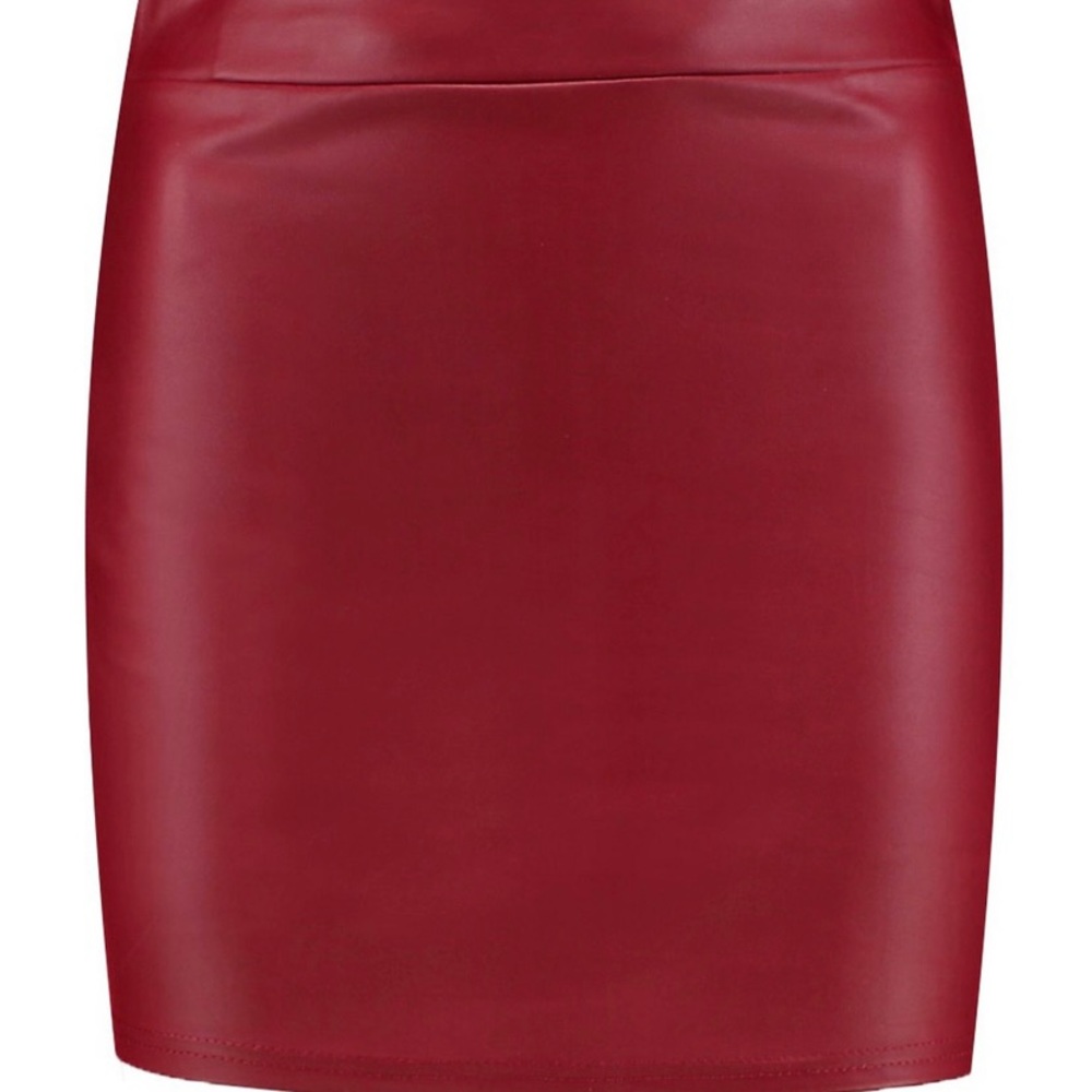 Boohoo Matte Faux Leather Mini Skirt